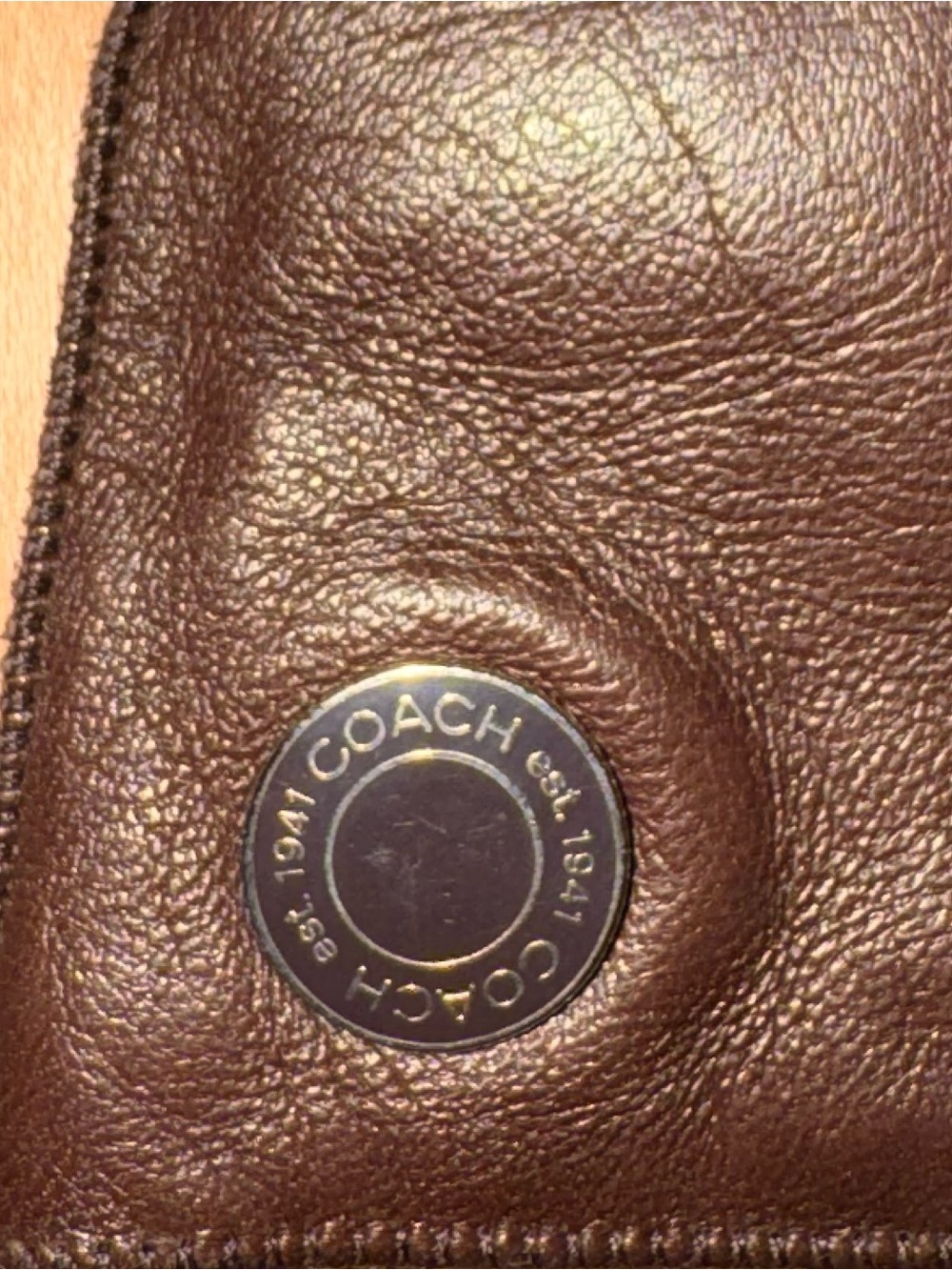 New Coach Women’s Dark Brown Leather Cashmere Lined Gloves!!! - Picture 6 of 6